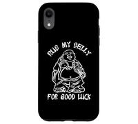 T-Shirt Humoristique avec Inscription « Rub My Belly for Good Luck » Coque pour iPhone XR