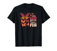 T-Shirt Humoristique avec Inscription « When God Made Me He This'll Be Fun » T-Shirt Graphique avec Valeur