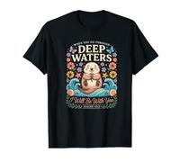 T-Shirt Humoristique avec Inscription « When You Go Through Deep Waters » T-Shirt Graphique avec Valeur