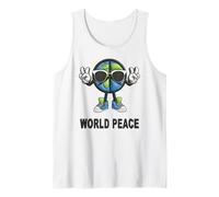 T-Shirt Humoristique avec Inscription « World Peace on Earth » Débardeur