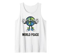 T-Shirt Humoristique avec Inscription « World Peace on Earth » Débardeur