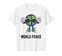T-Shirt Humoristique avec Inscription « World Peace on Earth » T-Shirt