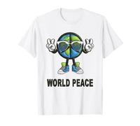 T-Shirt Humoristique avec Inscription « World Peace on Earth » T-Shirt