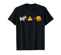 T-Shirt Humoristique Cheeseburger Equation - Vache + Fromage = Burger T-Shirt