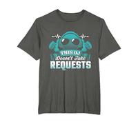 T-Shirt Humoristique DJ Doesn't Take Requests T-Shirt, Homme Grandes Tailles, Asphalte, 2X Tall