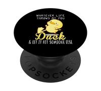 T-Shirt Humoristique en Forme de Canard pour Hommes, Femmes, Adolescents, Citation Amusante PopSockets PopGrip Adhésif