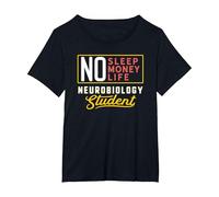 T-Shirt Humoristique en neurobiologie pour étudiant T-Shirt, Femme Grandes Tailles, Noir, 4X