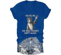 T-shirt humoristique « Excuse Me The Bird Feeder is Empty Shirt Excuse Me The Bird Feeder is Empty » pour homme et femme, bleu saphir, L