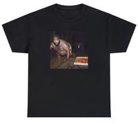T-shirt humoristique Gumbo Slice Getting Chased by Hungry Bear, Noir/blanc, M