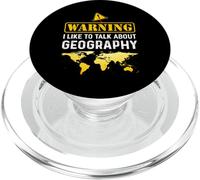 T-Shirt Humoristique « I Like to Talk About Geography » PopSockets PopGrip pour MagSafe