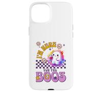 T-Shirt Humoristique I'm Here for The Boos Ghost Drinking Wine Coque pour iPhone 15 Plus