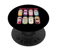 T-Shirt Humoristique « Jesus is My Jam » PopSockets PopGrip Adhésif