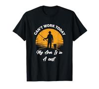 T-Shirt Humoristique Poisson pour Homme Can't Work Today My Arm is in A Cast T-Shirt