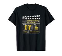 T-shirt humoristique pour 17ème anniversaire avec clap de cinéma 17 ans T-Shirt