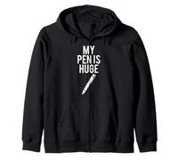 T-Shirt Humoristique pour Adulte avec Inscription « My Pen is Huge » Sweat à Capuche
