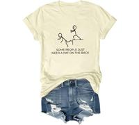 T-shirt humoristique pour adulte avec inscription « Some People Just Need A Pat On The Back », Jaune crémeux., S