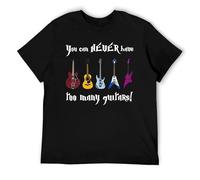 T-shirt humoristique pour amoureux de la musique « You Can Never Have Too Many Guitars », Style noir, 4XL