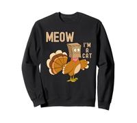 T-Shirt Humoristique pour Chat avec Inscription « Thanksgiving Meow I'm a Cat » Sweatshirt