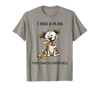 T-Shirt Humoristique pour Chien « I Had A Plan Then Snacks Happened » T-Shirt