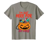 T-Shirt Humoristique pour Halloween I'm Just Here for The Candy T-Shirt, Enfant, Ardoise, 2 Ans