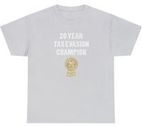 T-shirt humoristique pour homme 20 ans de l'évasion fiscale, Gris, S