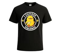 T-shirt humoristique pour homme avec inscription « I Choose Violence », Imprimé blanc en T noir, XL