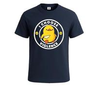 T-shirt humoristique pour homme avec inscription « I Choose Violence », T-shirt bleu marine imprimé blanc, XXL
