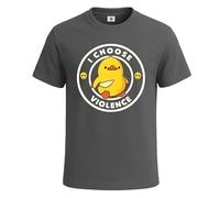 T-shirt humoristique pour homme avec inscription « I Choose Violence », T-shirt gris anthracite imprimé blanc, XXL