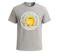 T-shirt humoristique pour homme avec inscription « I Choose Violence », T-shirt gris imprimé noir, 3XL