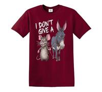 T-shirt humoristique pour homme avec inscription « I Don't Give A Rat DUNKY », T-shirt marron imprimé blanc, XXL