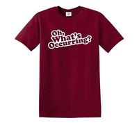 T-shirt humoristique pour homme avec inscription « Oh What's Occuring », T-shirt marron imprimé blanc, 5XL