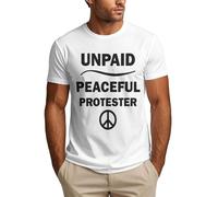 T-shirt humoristique pour homme « Manifestant pacifique non rémunéré »