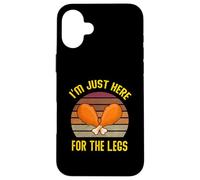 T-Shirt Humoristique rétro avec Inscription « I'm Just Here for The Legs » pour Enfants Coque pour iPhone 16 Plus