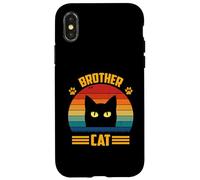 T-Shirt Humoristique rétro pour Chat avec Inscription « Brother » Coque pour iPhone X/XS