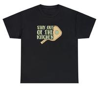 T-shirt humoristique « Stay Out of The Kitchen » pour amateur de pickleball, Noir/blanc, M