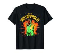 T-shirt humoristique T-Rex « Now I Am Unstoppable » avec griffes de dinosaures T-Shirt