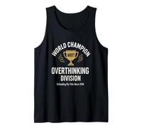 T-shirt humoristique Trophée Champion Trophée Meme Anxiété Humour Débardeur