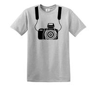 T-shirt humoristique unisexe avec inscription « I Shoot People », T-shirt gris imprimé noir, XXL