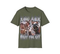 T-shirt humoristique « You are What You Eat » - Motif âne hilarant - Pour amoureux des animaux - Meme Bootleg - Unisexe, vert militaire, Taille 3XL