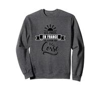 T-Shirt Humour Corsica Les Pieds en France Le Coeur en Corse Sweatshirt