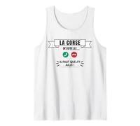 T-shirt humour la corse m'appelle il faut que j'y aille 2A Débardeur