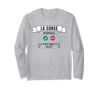 T-shirt humour la corse m'appelle il faut que j'y aille 2A Manche Longue
