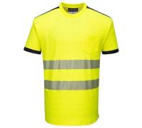 T-shirt Hv Pw3 Couleur : Jaune/noir Taille M Portwest