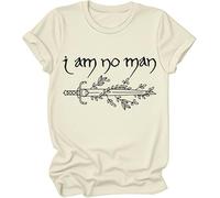 T-shirt « I Am No Man Shirt I Am No Man » - Reading - Vintage - Gothique - Meme, Jaune crémeux., S