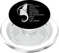 T-shirt « I am the Storm They Whispered to Her Tee Stronger » PopSockets PopGrip pour MagSafe