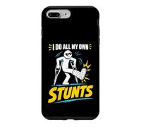 T-Shirt « I Do My Own Stunts » « Get Well » Amusant pour blessure à la Jambe Coque pour iPhone 7 Plus/8 Plus