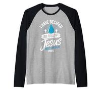 T-Shirt « I Have Decided to Follow Jesus » 2025 Baptême Manche Raglan