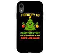 T-Shirt I Identify As A Christmas Tree Lit on The Outside Coque pour iPhone XR