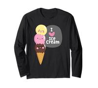 T-Shirt I Love Ice Cream Manche Longue