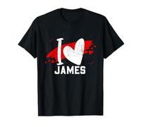 T-Shirt I Love James I Heart James T-Shirt